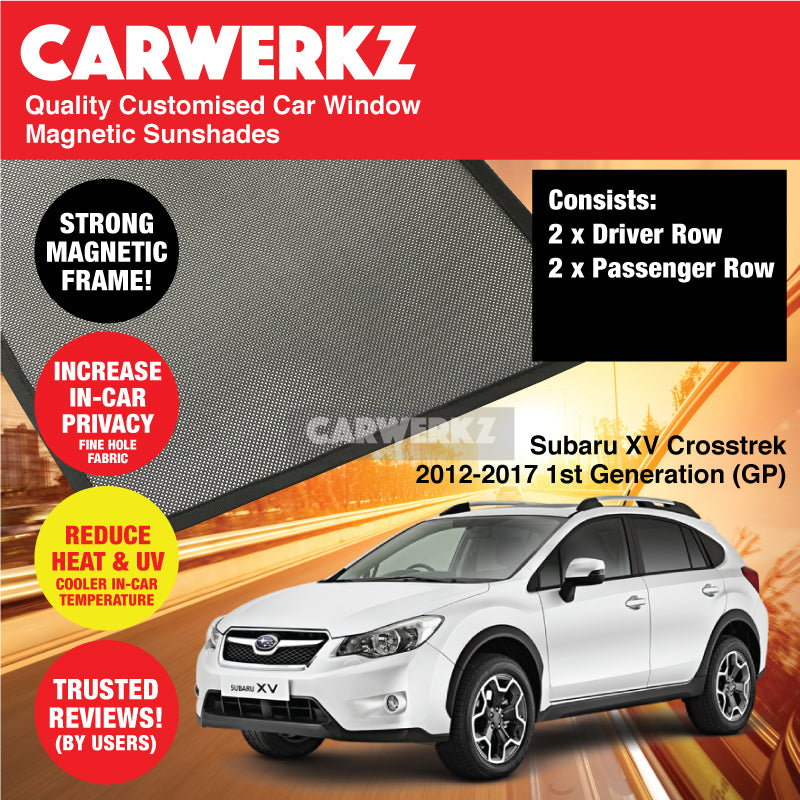 Subaru XV Crosstrek 2012-2017 1st Generation (GP) Japan Crossover Customised SUV Window Magnetic Sunshades