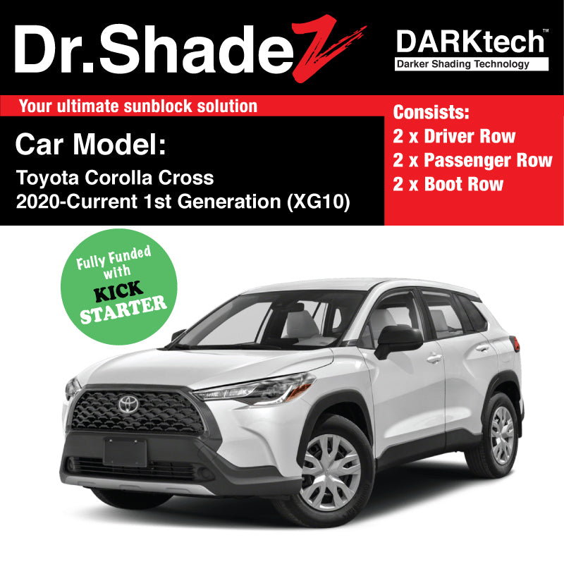 DARKtech Toyota Corolla Cross 2020-Current 1st Generation (XG10) Japan Crossover SUV Customised Car Window Magnetic Sunshades