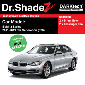 DARKtech BMW 3 series 2011-2019 6th Generation (F30) Customised Luxury Germany Sedan Car Window Magnetic Sunshades