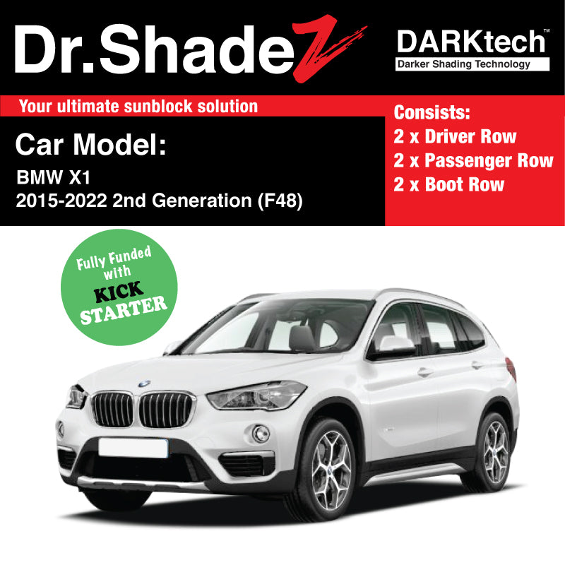 DARKtech BMW X1 2015-2022 2nd Generation (F48) Customised Luxury Germany Compact SUV Car Window Magnetic Sunshades