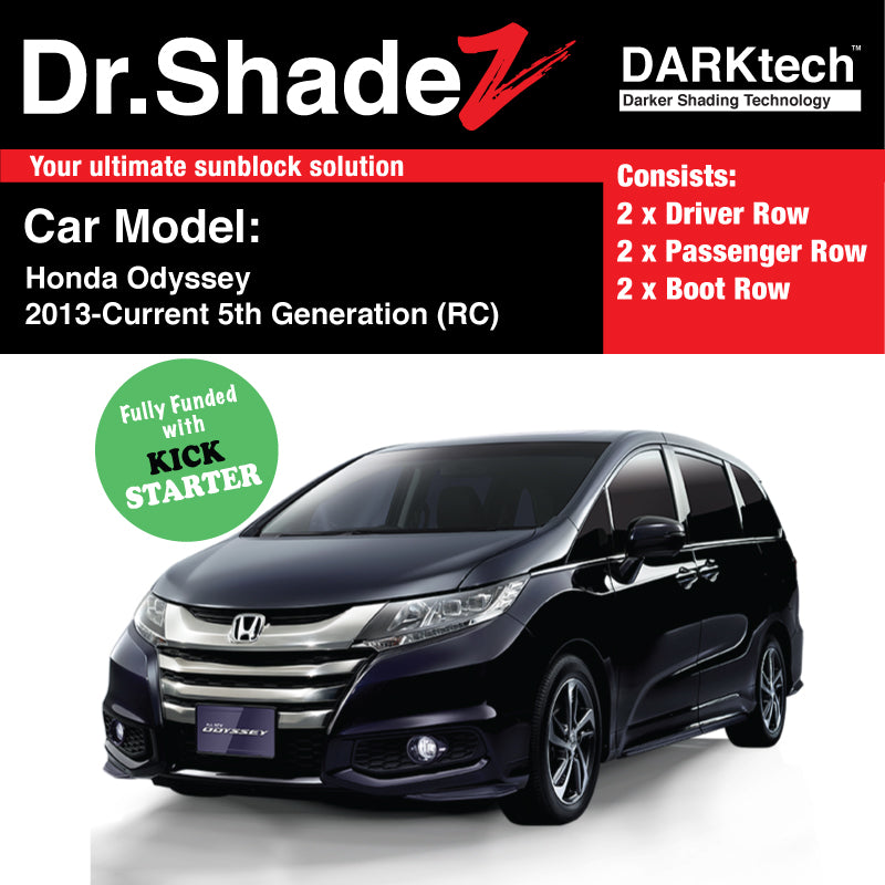 DARKtech Honda Odyssey 2013-Current 5th Generation (RC) Japan MPV Customised Car Window Magnetic Sunshades