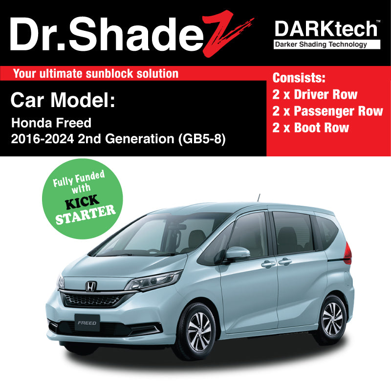 DARKtech Honda Freed 2016-2024 2nd Generation (GB5 GB6 GB7 GB8) Japan Compact MPV Customised Car Window Magnetic Sunshades