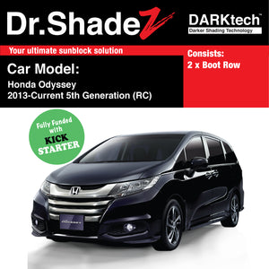 DARKtech Honda Odyssey 2013-Current 5th Generation (RC) Japan MPV Customised Car Window Magnetic Sunshades