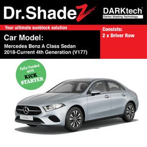 DARKtech Mercedes Benz A Class Sedan 2018-Current 4th Generation (V177) Germany Sedan Customised Car Window Magnetic Sunshades