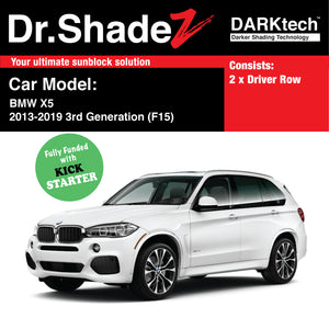 DARKtech BMW X5 2013-2019 3rd Generation (F15) Germany SUV Customised Magnetic Sunshades