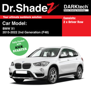 DARKtech BMW X1 2015-2022 2nd Generation (F48) Customised Luxury Germany Compact SUV Car Window Magnetic Sunshades