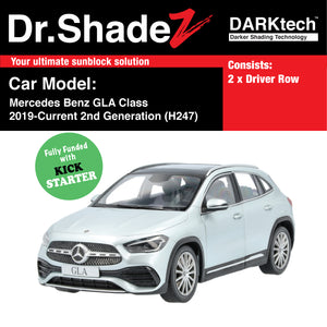 DARKtech Mercedes Benz GLA Class 2019-Current 2nd Generation (H247) Germany Crossover SUV Customised Car Window Magnetic Sunshades