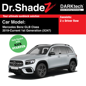 Darktech Mercedes Benz GLB Class 2019-Current 1st Generation (X247) Germany Compact Luxury SUV Customised Car Window Magnetic Sunshades