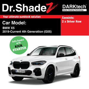 DARKtech BMW X5 2019-Current 4th Generation (G05) Germany SUV Customised Window Magnetic Sunshades