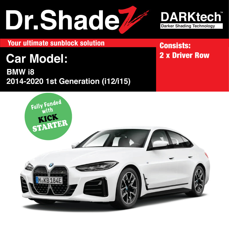 DARKtech BMW i8 2014-2020 1st Generation (I12/I15) Germany Sport Car Customised Car Window Magnetic Sunshades