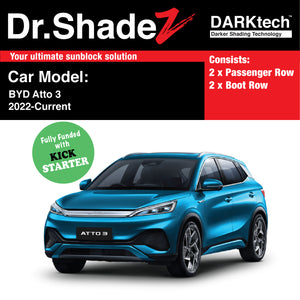 DARKtech BYD Atto 3 Yuan Plus 2022-Current 2nd Generation China SUV Customised Car Window Magnetic Sunshades