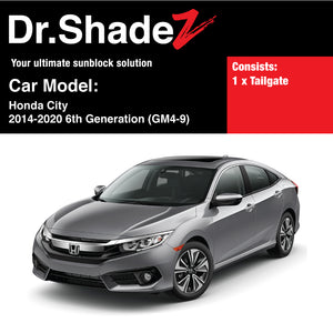 Honda City Grace 2014-2020 6th Generation (GM6) Japan Sedan Customised Car Window Magnetic Sunshades