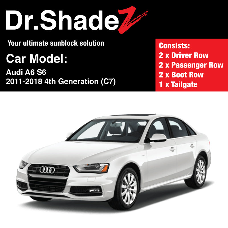 Audi A6 S6 2011-2019 4th Generation (C7) Germany Luxury Sedan Customised Car Window Magnetic Sunshades