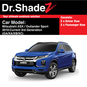 Mitsubishi ASX RVR Outlander Sport 2010-Current 3rd Generation (GA/ XA/ XB/ XC) Japan Customised Car Window Magnetic Sunshades