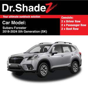 Subaru Forester 2018-2024 5th Generation (SK) Japanese Subcompact Crossover SUV Customised SUV Window Magnetic Sunshades