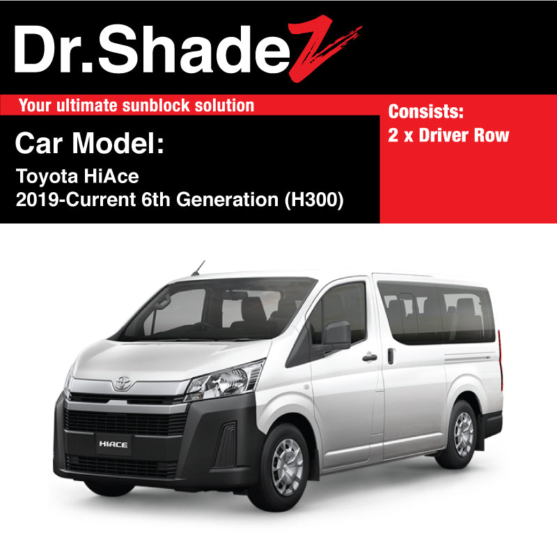 Toyota HiAce 2019-Current 6th Generation (H300) Customised Japan Commericial Van Window Magnetic Sunshades