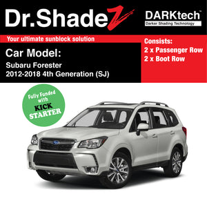 DARKtech Subaru Forester 2012-2018 4th Generation (SJ) Japan Subcompact Crossover SUV Customised SUV Window Magnetic Sunshades
