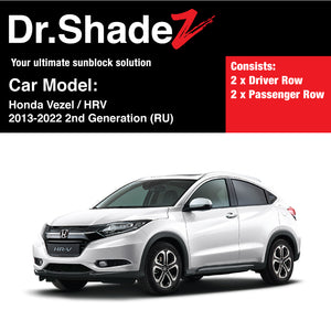 Honda Vezel HRV Petrol Hybrid 2013-2022 2nd Generation Japan Subcompact Crossover Customised Car Window Magnetic Sunshades