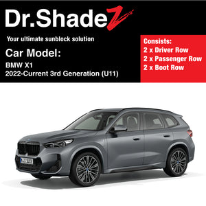 BMW X1 2022-Current 3rd Generation (U11) Customised Luxury Germany Compact SUV Car Window Magnetic Sunshades