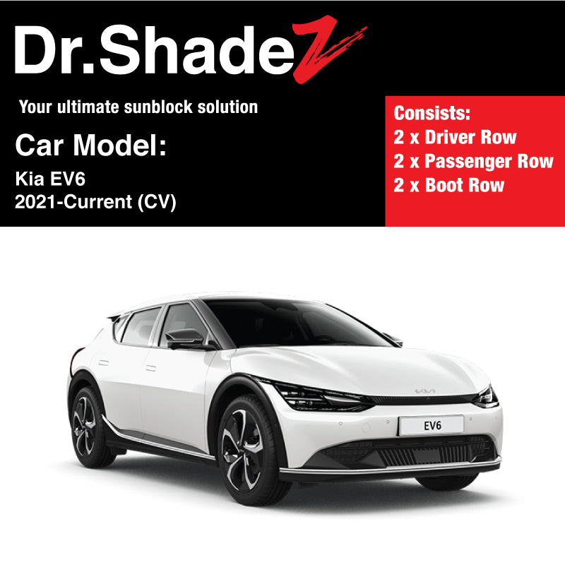 Kia EV6 2021-Current (CV) Korea Electric Sedan Customised Car Window Magnetic Sunshades