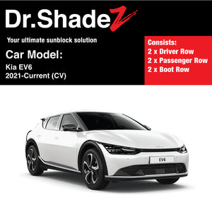 Kia EV6 2021-Current (CV) Korea Electric Sedan Customised Car Window Magnetic Sunshades
