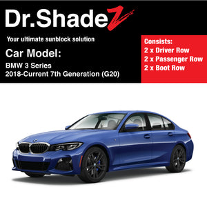 BMW 3 Series 2018-Current 7th Generation (G20) Customised Luxury Germany Sedan Car Window Magnetic Sunshades