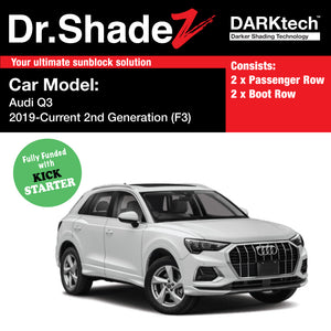 DARKtech Audi Q3 2019-Current 2nd Generation (F3) Germany Compact SUV Customised Magnetic Sunshades