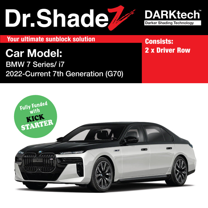DARKtech BMW 7 series i7 2022-Current 7th Generation (G70) Customised Luxury Germany Sedan Car Window Magnetic Sunshades