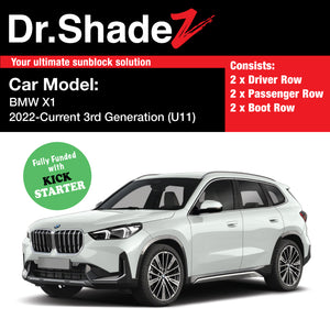DARKtech BMW X1 2022-Current 3rd Generation (U11) Customised Luxury Germany Compact SUV Car Window Magnetic Sunshades