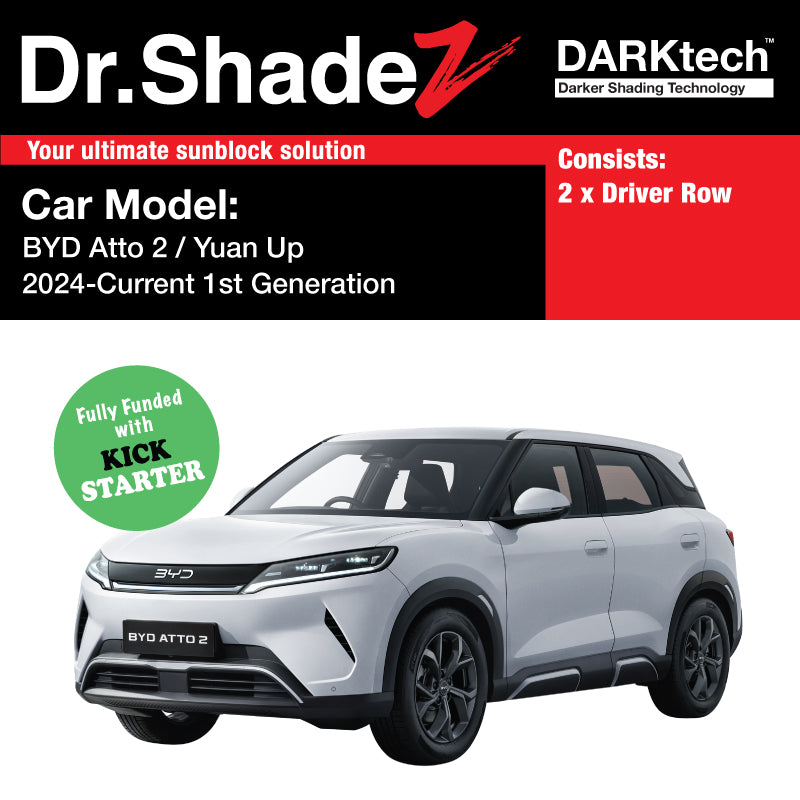 DARKtech BYD ATTO 2 Yuan Up 2024-Current 1st Generation All-Electric Subcompact Crossover SUV Window Magnetic Sunshades