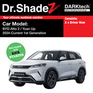 DARKtech BYD ATTO 2 Yuan Up 2024-Current 1st Generation All-Electric Subcompact Crossover SUV Window Magnetic Sunshades