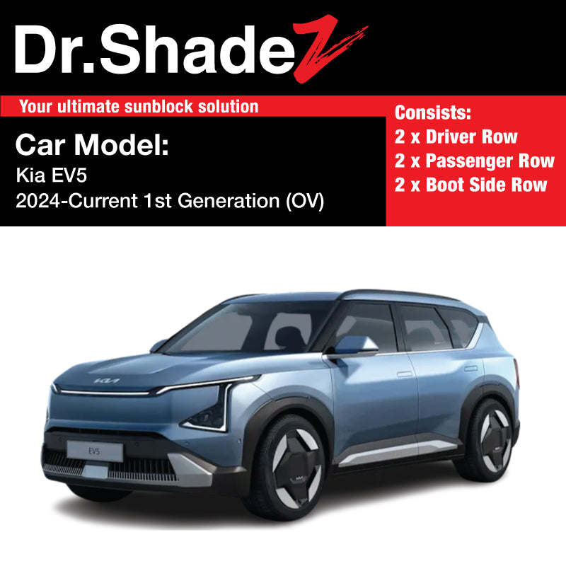 Kia EV5 2024-Current 1st Generation (OV) Korean Electric SUV Customised Car Window Magnetic Sunshades