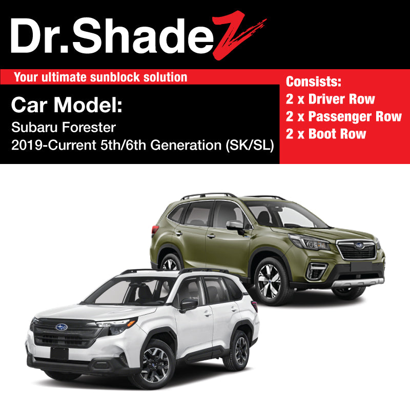 Subaru Forester 2018-Current 5th 6th Generation (SK SL) Japanese Subcompact Crossover SUV Customised SUV Window Magnetic Sunshades