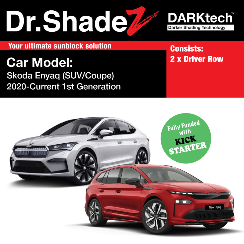 DARKtech Skoda Enyaq SUV Coupe 2020-Current 1st Generation Czech Republic SUV Magnetic Sunshades