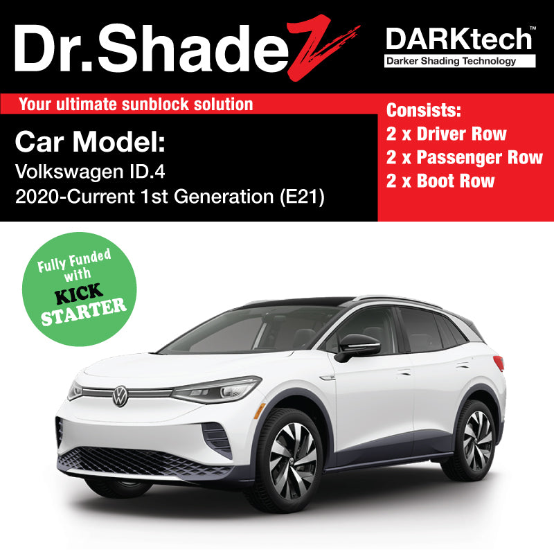 DARKtech Volkswagen ID4 2020-Current 1st Generation (E21) Customised Car Window Magnetic Sunshades