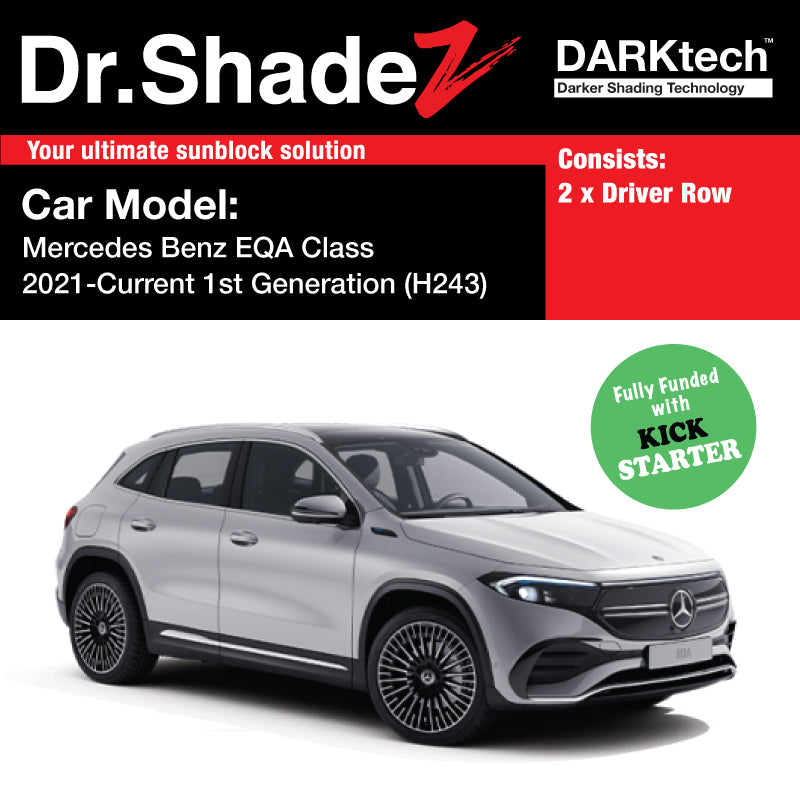 DARKtech Mercedes Benz EQA Class 2021-Current 1st Generation (H243) Germany Electric Crossover SUV Customised Car Window Magnetic Sunshades