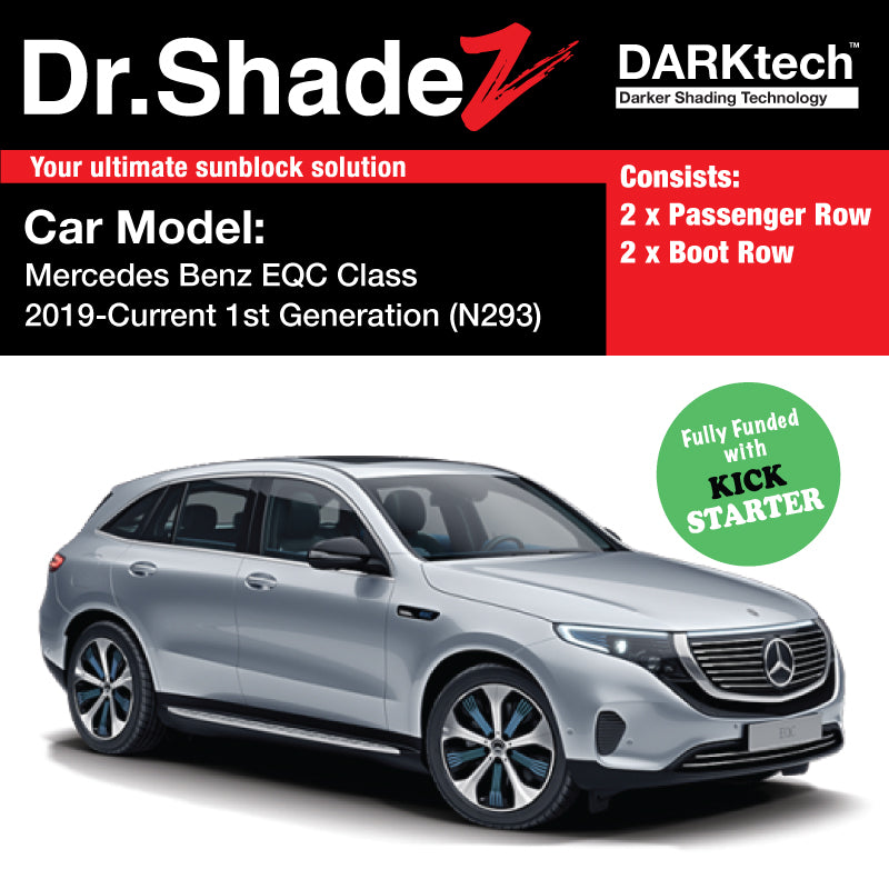 DARKtech Mercedes Benz EQC Class 2019-Current 1st Generation (N293) Germany Electric Crossover SUV Customised Car Window Magnetic Sunshades
