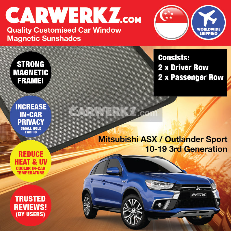 Mitsubishi ASX RVR Outlander Sport 2010-2020 3rd Generation (GA/ XA/ XB/ XC) Japan Customised Car Window Magnetic Sunshades