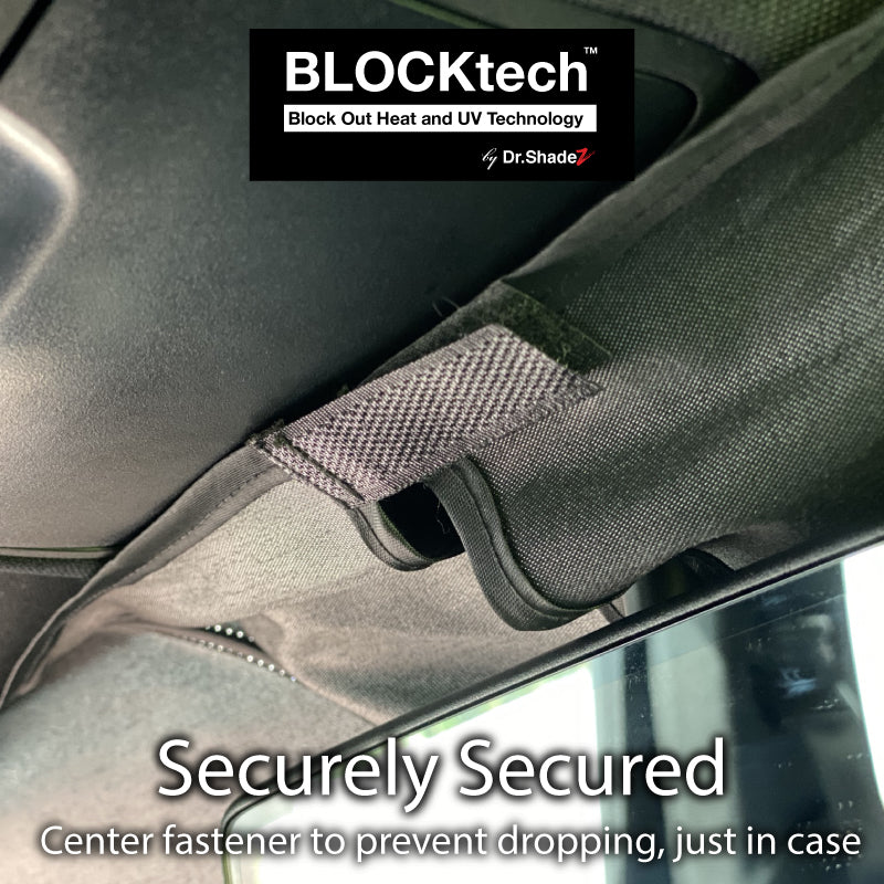 BLOCKtech Premium Front Windscreen Foldable Sunshade for BMW 2 Series Gran Tourer 2014-Current (F46) - Dr Shadez de sg jp au nz additional secure by velcro strap