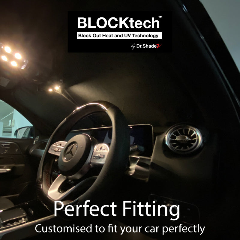 BLOCKtech Premium Front Windscreen Foldable Sunshade for Honda Civic Sedan Hatchback 2015-2021 10th Generation (FC FK) - dr shadez japan singapore sg jp australia au perfect fitment
