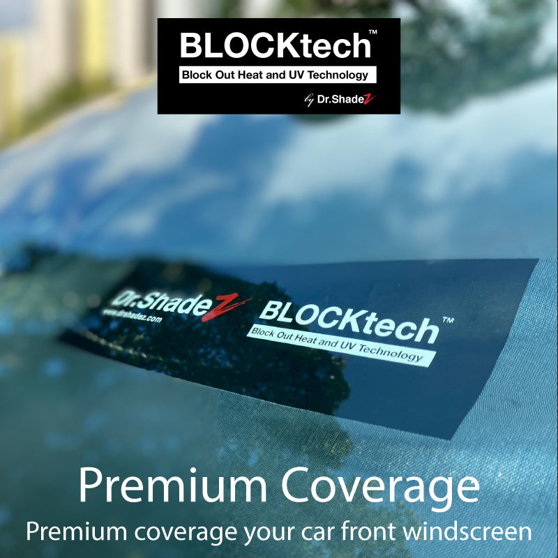 BLOCKtech Premium Front Windscreen Foldable Sunshade for Toyota Alphard Vellfire 2015-Current 3rd Generation (AH30) - Dr Shadez HK JP SG MY IN AU Brand Logo