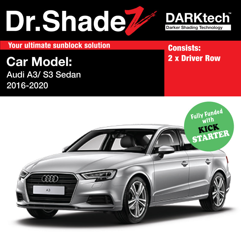 DARKtech Audi A3 S3 Sedan 2016-Current Customised Germany Car Window Magnetic Sunshades Side Windows driver row