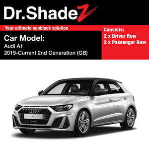 Audi A1 2018 2019 2020-Present (5 Doors) 2nd Generation (GB) Germany Supermini Sportback Hatchback Car Customised Magnetic Sunshades 4 Pieces - dr shadez singapore Australia brazil usa