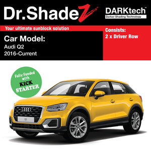 DARKtech Audi Q2 2016-Current 1st Generation Customised German Luxury Compact Crossover SUV Window Magnetic Sunshades driver row