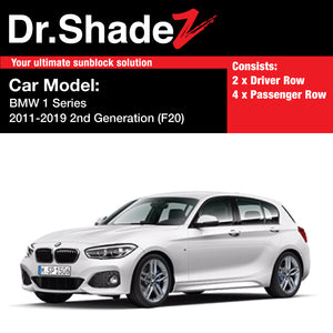 BMW 1 Series 2011-2019 2nd Generation (F20) Customised Luxury German Hatchback Car Window Magnetic Sunshades