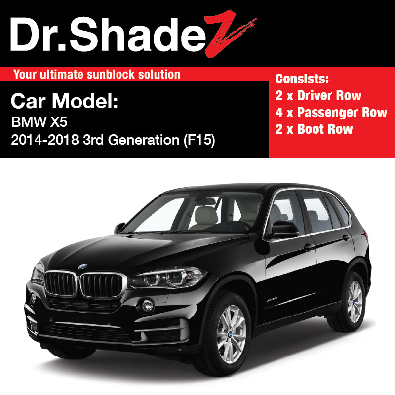 BMW X5 2013-2018 3rd Generation (F15) Germany Luxury Full Size SUV Customised Car Window Magnetic Sunshades - dr shadez au sg singapore australia