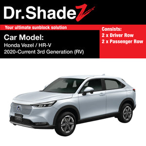 Honda Vezel HRV Petrol Hybrid 2021-Current 3rd Generation (RV) Japan Subcompact Crossover Customised Car Window Magnetic Sunshades - dr shadez singapore australia