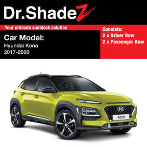 Hyundai Kona 2017-2020 Korea Subcompact Crossover Customised Car Window Magnetic Sunshades - drshadez au australia singapore sg korea kr