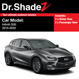 Infiniti Q30 2015-2020 Japan Subcompact Crossover SUV Customised Car Window Magnetic Sunshades - dr shadez australia au singapore sg japan jp