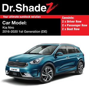 Kia Niro 2016-2020 1st Generation (DE/ MY) Korea Hybrid Subcompact Crossover Customised Car Window Magnetic Sunshades - dr shadez australia au singapore sg korea kr side door windows sunshades